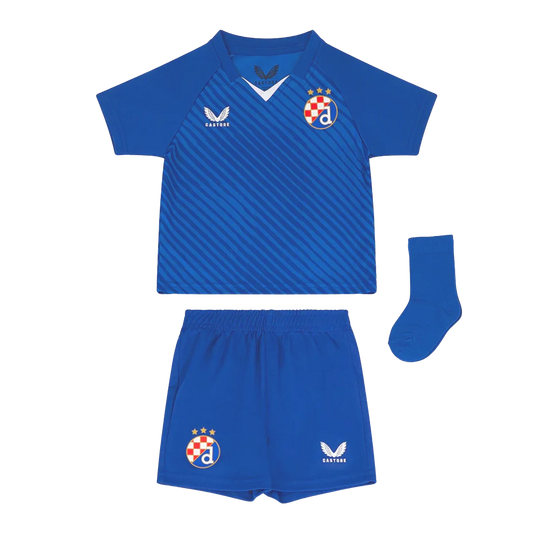 Kids Set Dinamo (Top + Bottom) Blue children's sports outfit with shorts and socks on a white background