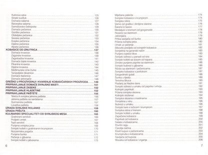 Kolinje i Mesni Specijaliteti Table with text in a foreign language on a white background