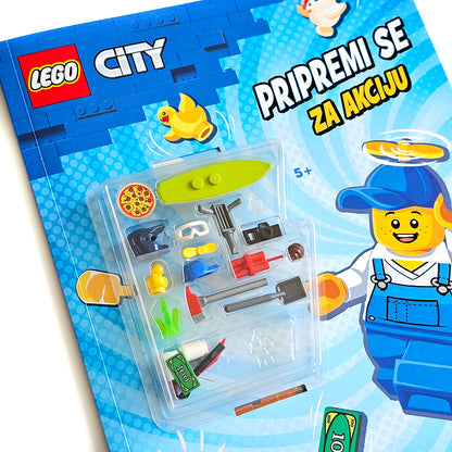 LEGO City – Pripremi Se Za Akciju LEGO City toy set packaging with character and tools on a blue background