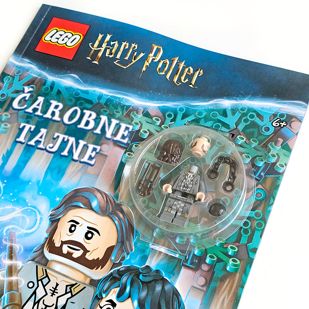 LEGO Harry Potter – Čarobne Tajne LEGO Harry Potter set packaging with character figure and magical elements.
