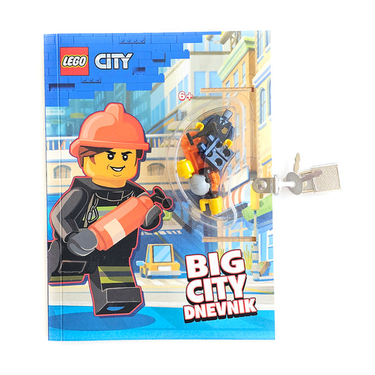 Lego City - Big City dnevnik LEGO City notebook with a character and building design on the cover