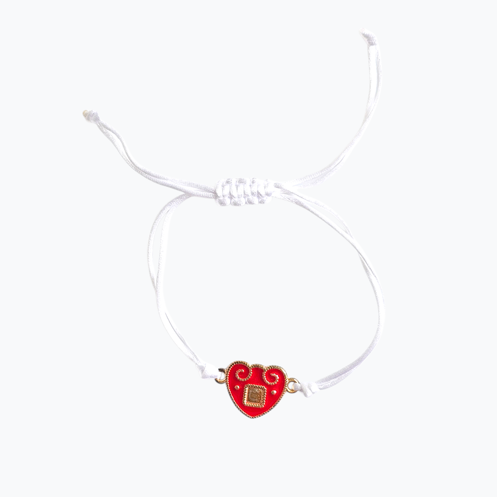 Licitar Simple Sliding Knot White Bracelet