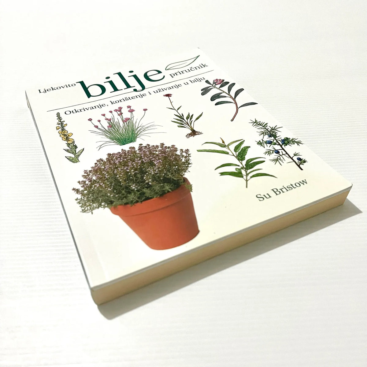 Ljekovito Bilje – Priručnik (Croatian Herbal Handbook) Book titled 'bilje' with illustrations of plants on a white background