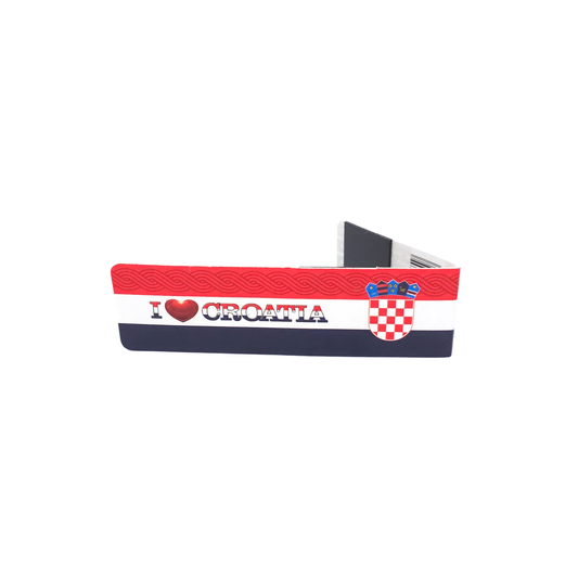 Magnetic Bookmark I Love Croatia Flag