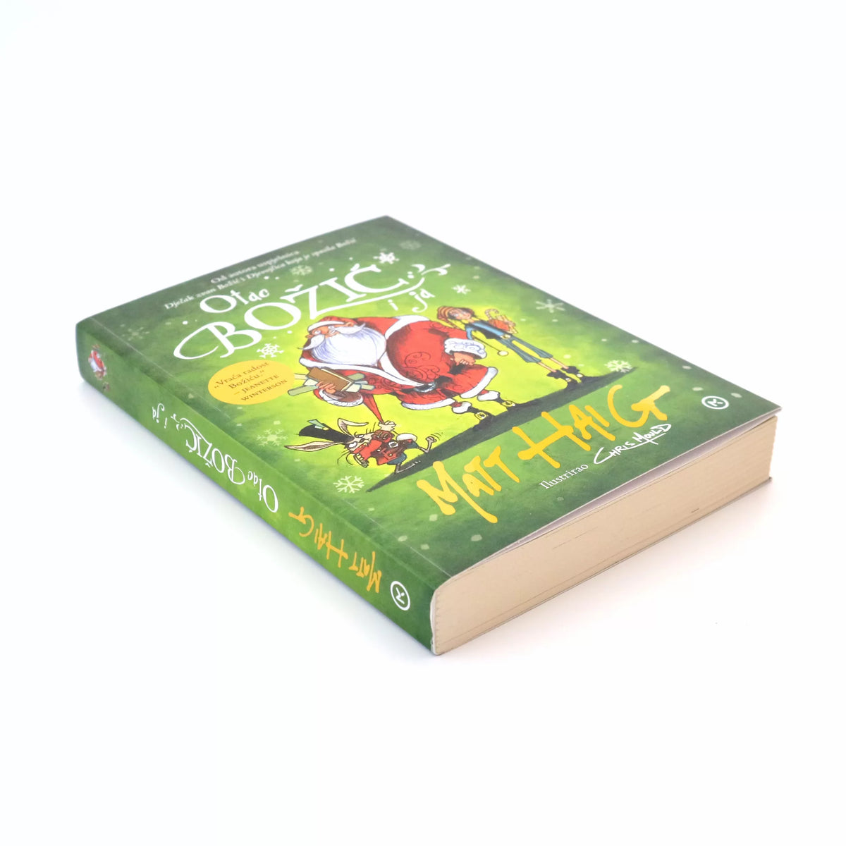 Matt Haig – Otac Božić i Ja (Father Christmas and Me) Book titled 'Ole Crozic' with a green cover featuring a cartoon character, on a white background.