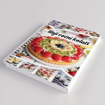 Moji Voćni Kolači Book titled 'Moji vojni kolaci' with images of pastries on a gray background