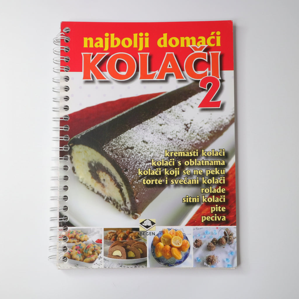 NAJBOLJI DOMAĆI KOLAČI 2 Cookbook titled 'najbolji domaci kolačđ 2' with images of cakes on a white background
