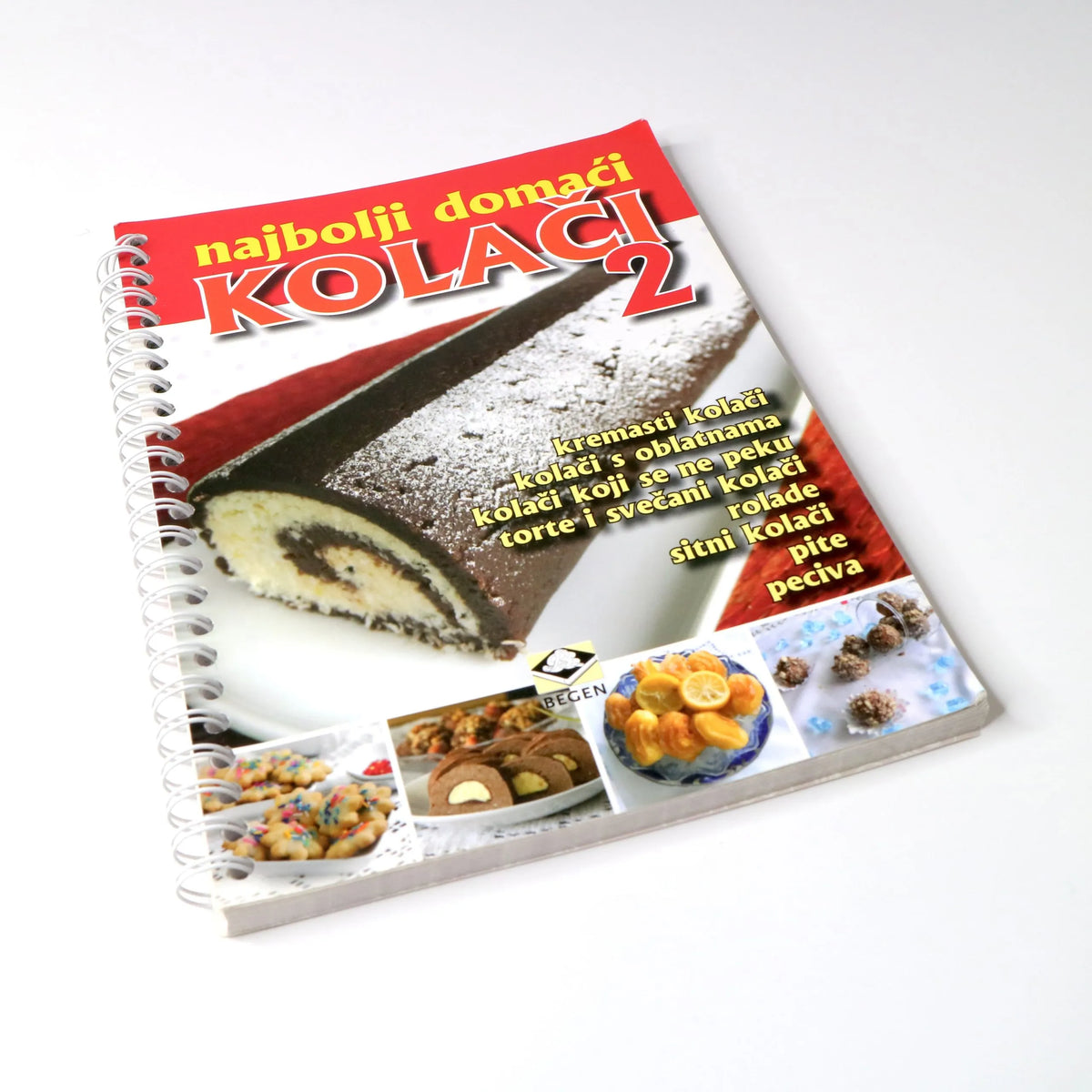 NAJBOLJI DOMAĆI KOLAČI 2 Cookbook titled 'Najbolji domaci kolaci 2' with images of pastries on a white background