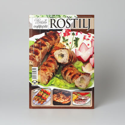 Naš Najljepši - Roštilj Book cover of 'Rořtilj' with images of roasted meat and vegetables on a white background