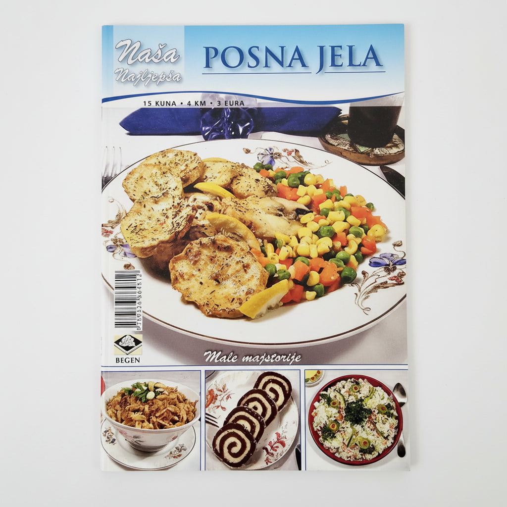 Naša Najljepša – Posna Jela Book cover of 'Nasa Posna Jela' with images of food on a white background