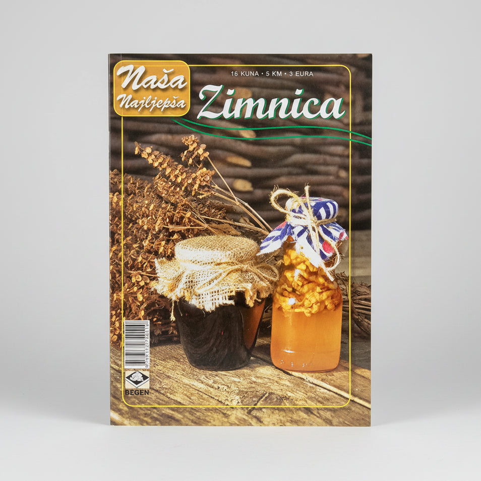 Naša Najljepša – Zimnica Magazine cover with jars and decorative elements on a wooden surface