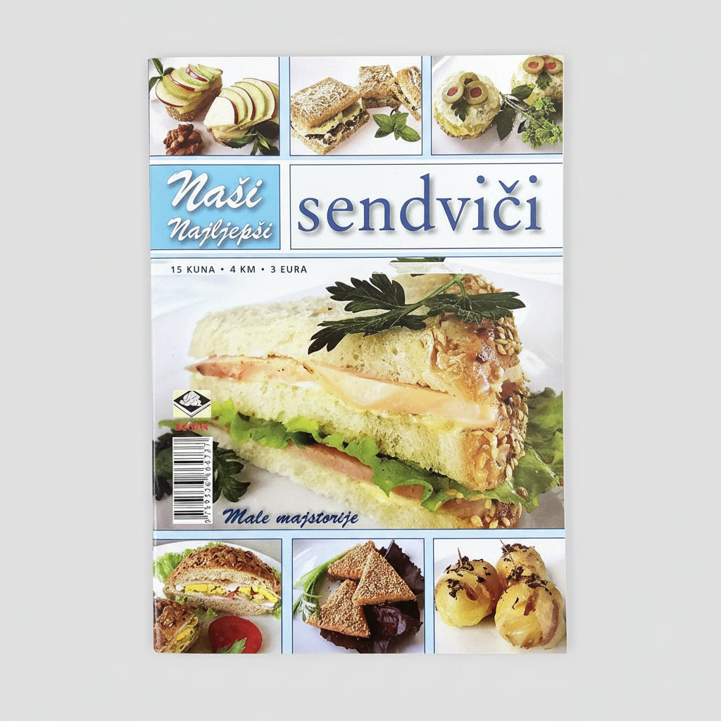 Naše Najljepše – Sendviči Magazine cover featuring images of sandwiches and the title 'Nasi Najlepse Sendvici'.