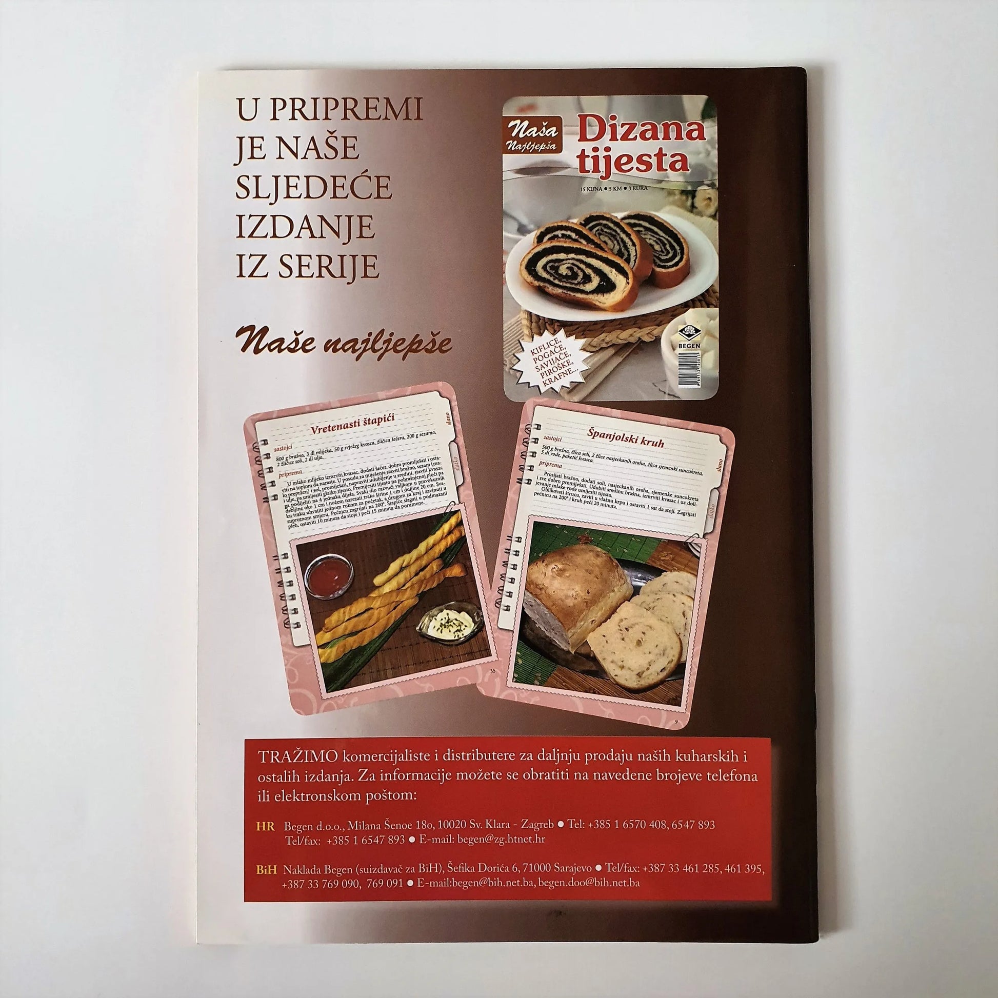 Naši Najljepši - Domaći Specijaliteti Book cover with images of baked goods and text on a white background