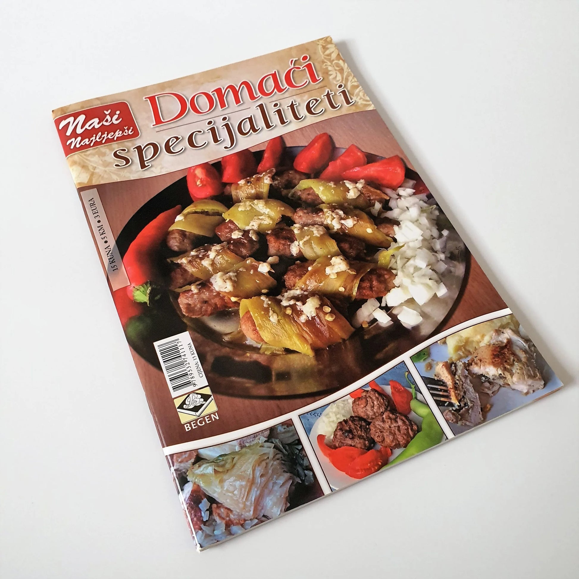 Naši Najljepši - Domaći Specijaliteti Cookbook cover with food images and text on a white background