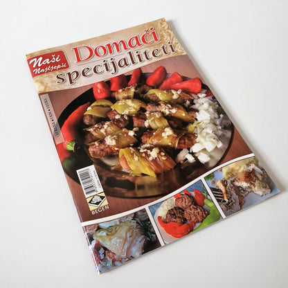Naši Najljepši - Domaći Specijaliteti Cookbook cover with food images and text on a white background