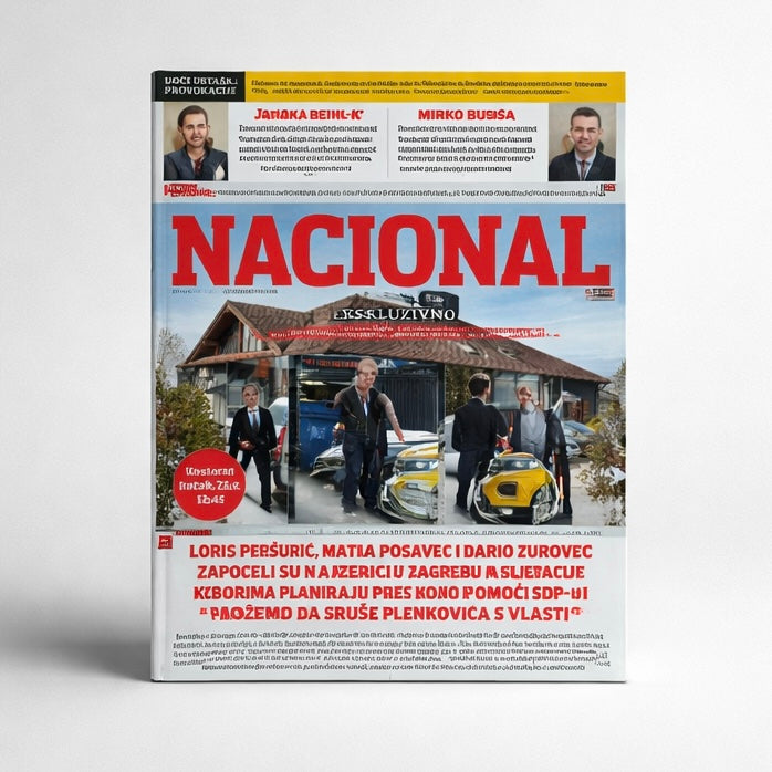 Nacional Magazine on Sale! Magazine cover with 'Nacional' branding and text on a white background