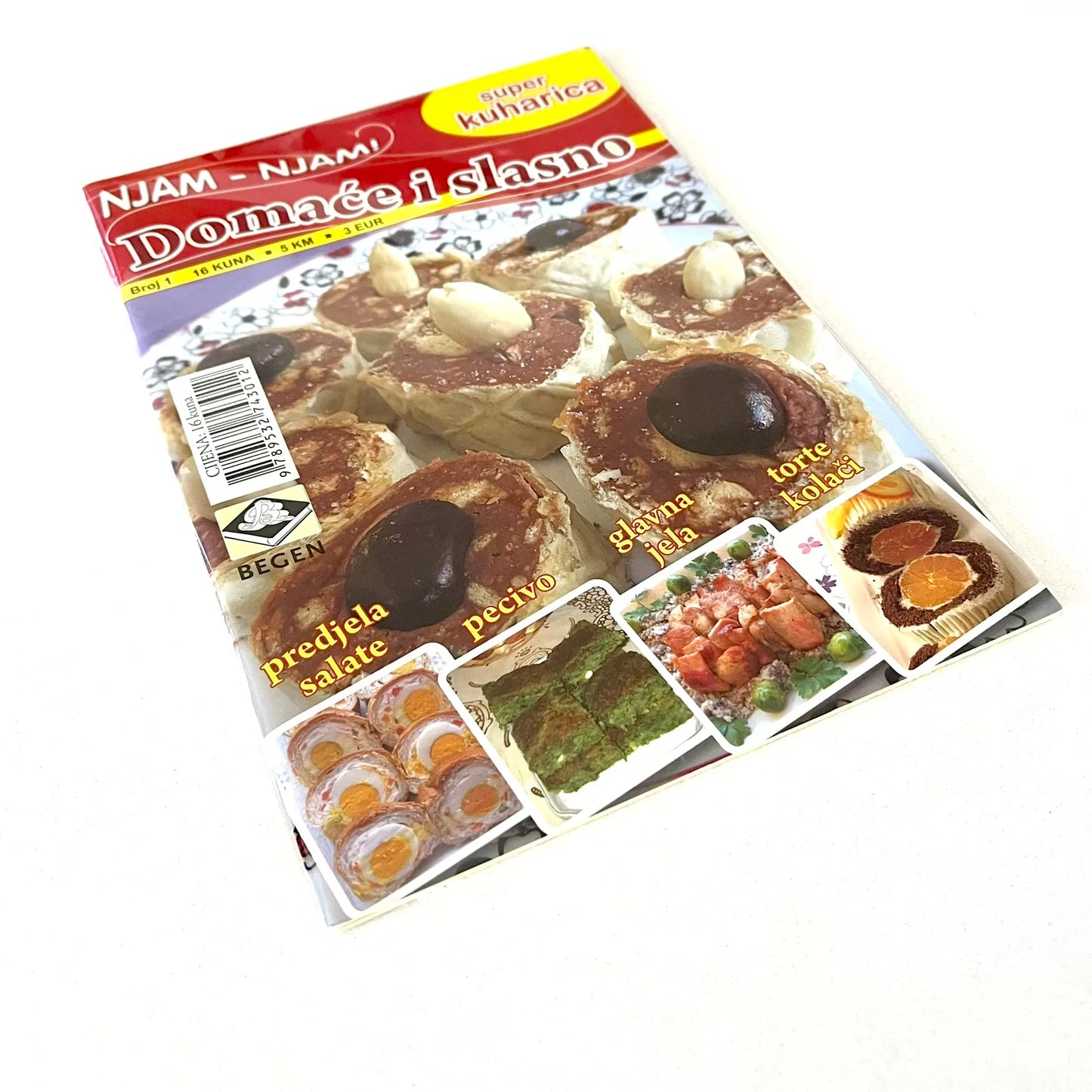 Njam Njam – Domaće i Slasno Cookbook cover with images of food and text on a white background