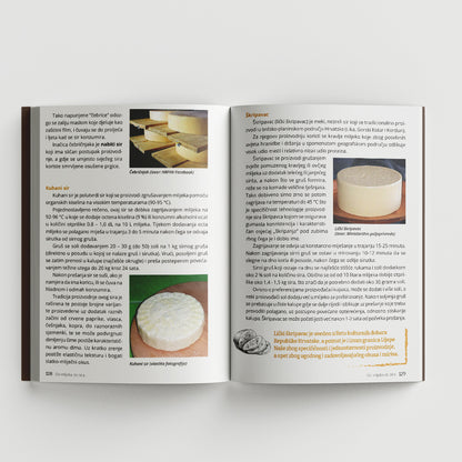 Od Mlijeka Do Sira Open book showing pages with images of cheese and text on a white background