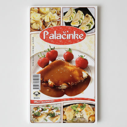 Palačinke – Pancakes (Croatian Pancake Cookbook) Book titled 'Palácinke' with images of food on a white background