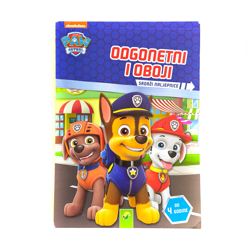 Paw Patrol - Odgonetni i Oboji Paw Patrol coloring book with cartoon characters on a white background