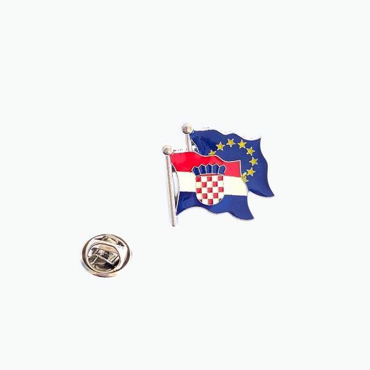 Pin Croatia EU Flags