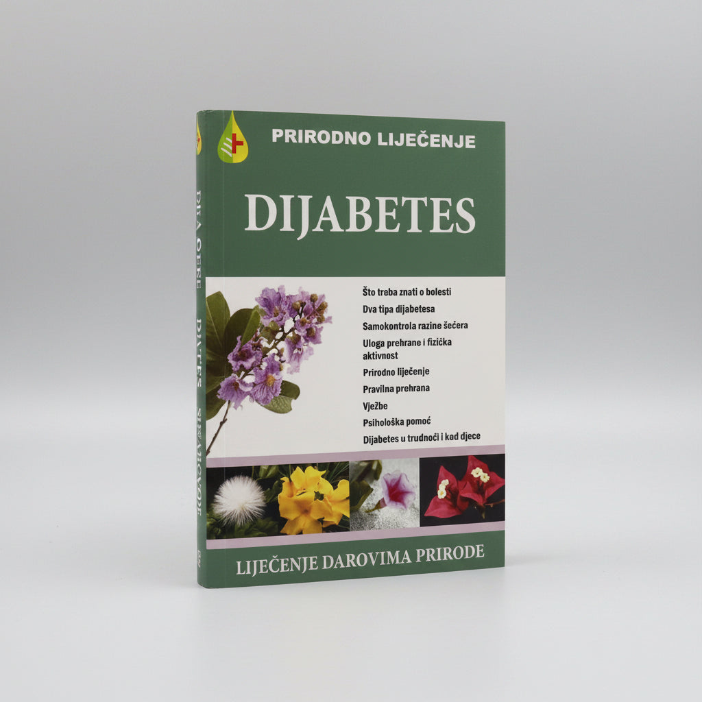 Prirodno Liječenje – Dijabetes (Natural Healing - Diabetes) Book titled 'Dijabetes' with natural remedies on a white background