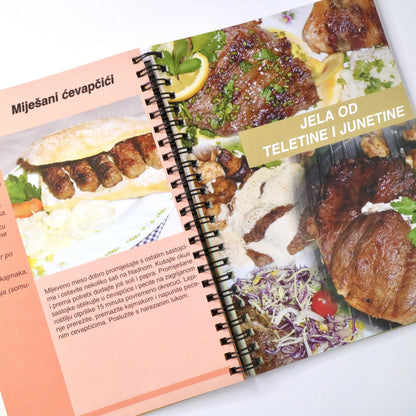 ROŠTILJ u Domu i Prirodi Cookbook with images of food and text on a white background
