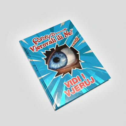 Ripley’s VJEROVALI ILI NE! – Vidi i Vjeruj Book cover with eye illustration and text in a foreign language on a blue background