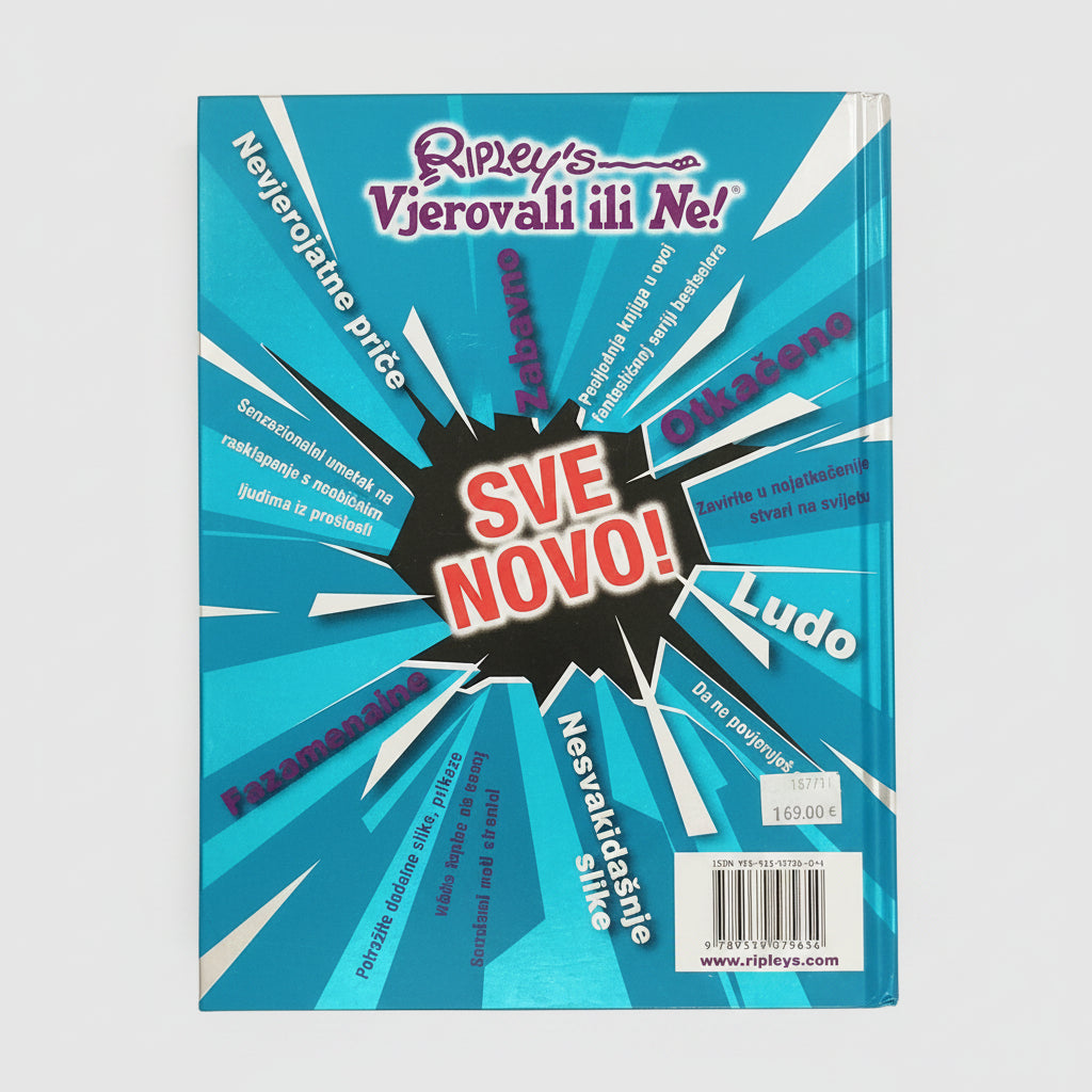Ripley’s VJEROVALI ILI NE! – Vidi i Vjeruj Ripley's game packaging with blue background and colorful text