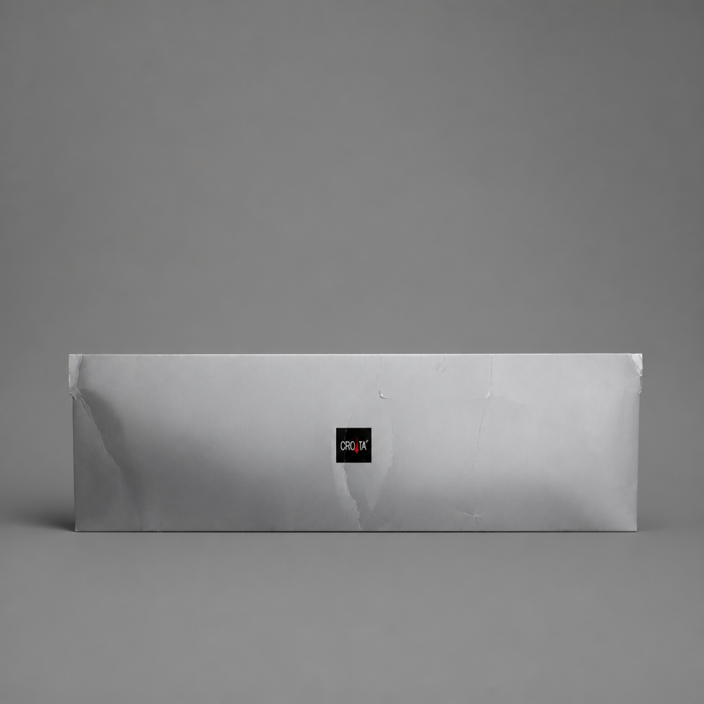 Silk Tie Croatia – Glagoljica by Croata (Kravata) Rectangular gray envelope with a logo on a gray background shopncro