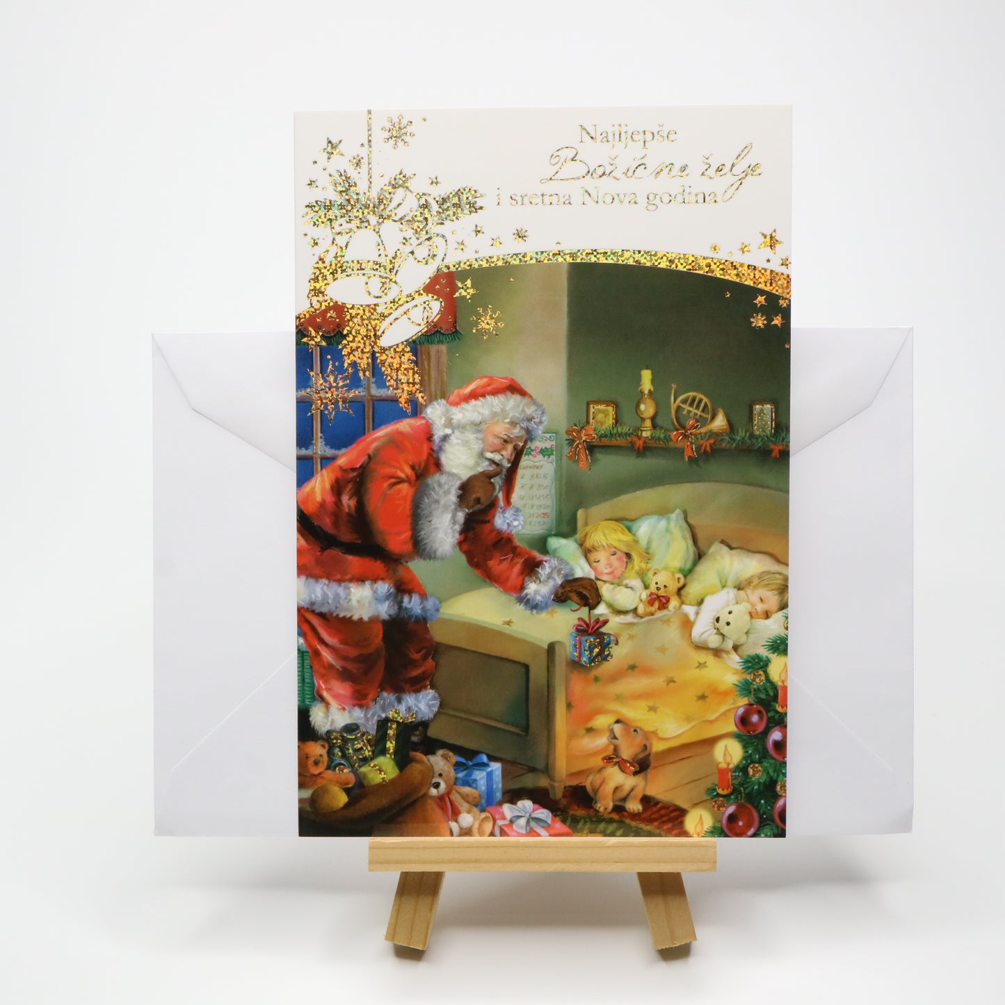 Sretan Božić Santa Christmas Greeting Card 
