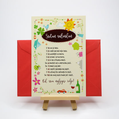 Sretan Rođendan 18-100 Birthday Card