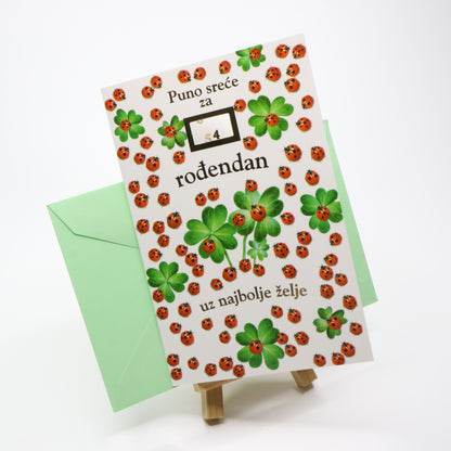 Sretan Rođendan Lady Bug Birthday Card