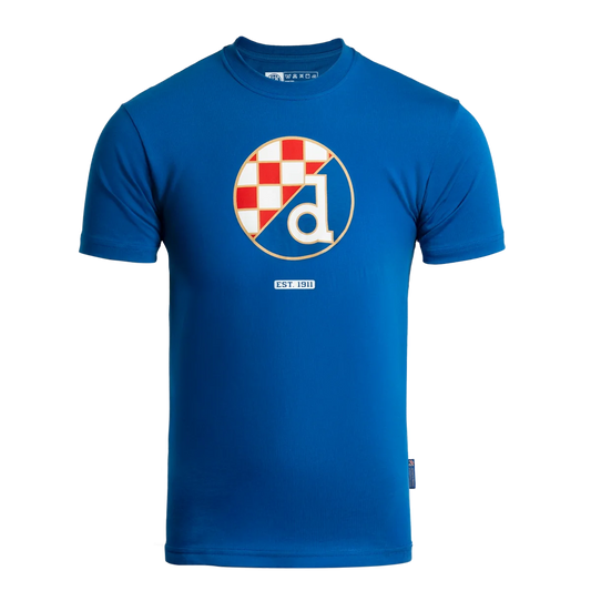T-shirt Dinamo Zagreb Big Logo Blue t-shirt with a logo on a white background