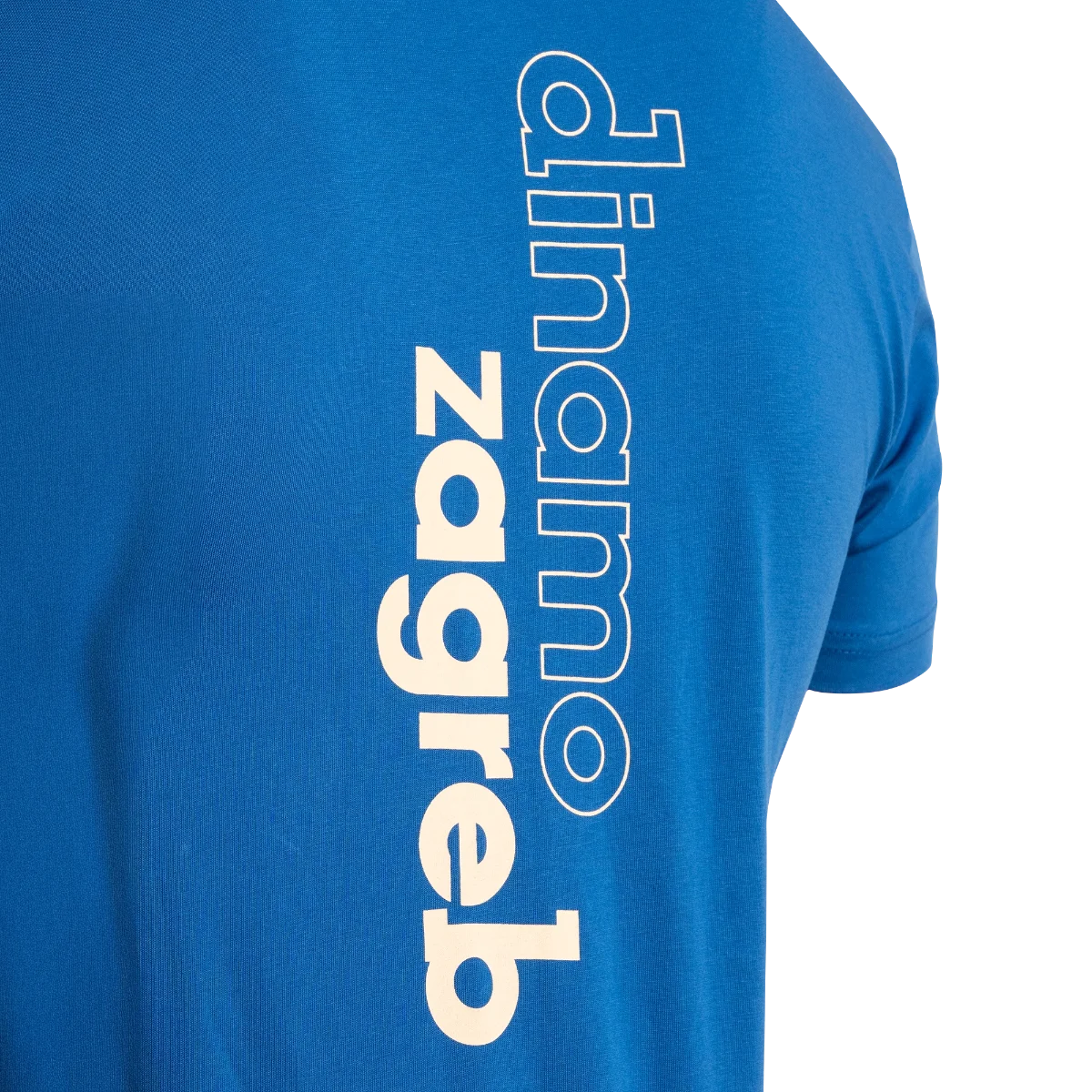 T-shirt Dinamo Zagreb Big Logo Blue t-shirt with white text 'dinamo zagreb' on a white background