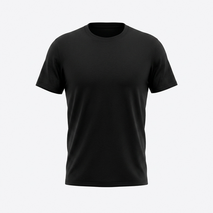 T-shirt Za Dom Black t-shirt on a light gray background