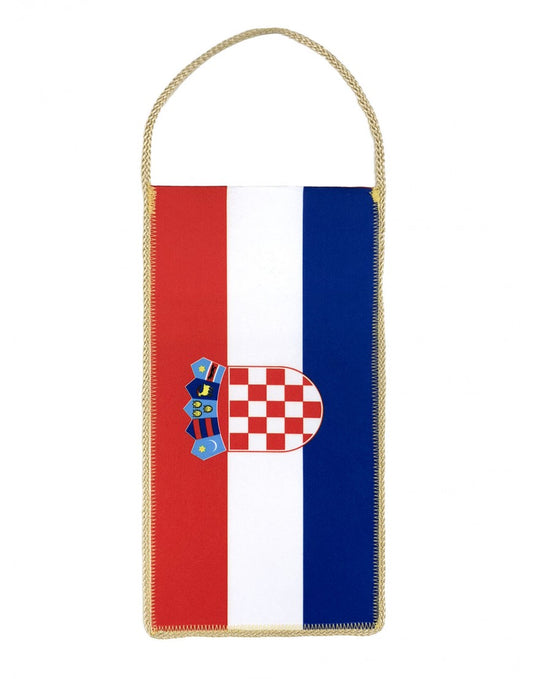 Table Flag Croatia 24x12cm Croatian flag with coat of arms on a white background