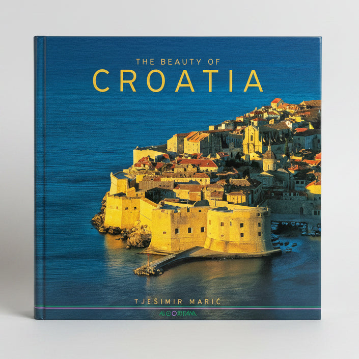 The Beauty of Croatia Book titled 'The Beauty of Croatia' with a coastal cityscape on the cover. shopncro.live