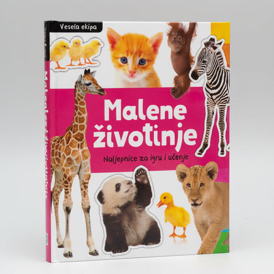 Vesela ekipa - Malene životinje Children's book cover with animals and text in a foreign language