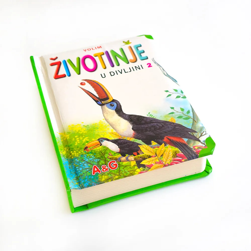Volim Životinje u Divljini (Set of 2) Book with a colorful toucan illustration on a white background