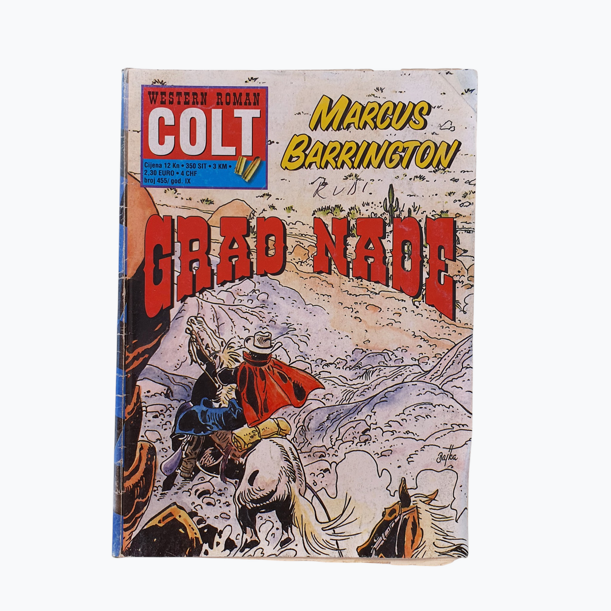 Comic book cover featuring a cowboy on horseback with 'Colt' and 'Marcus Barrington' text.