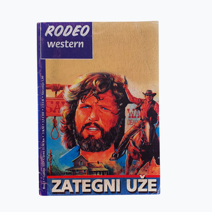 Book cover of 'Rodeo western' with a cowboy illustration and text.
