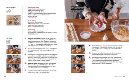 Croatian Sweets: Cookbook in English Language Recipe book page with step-by-step instructions and images of a person making food.